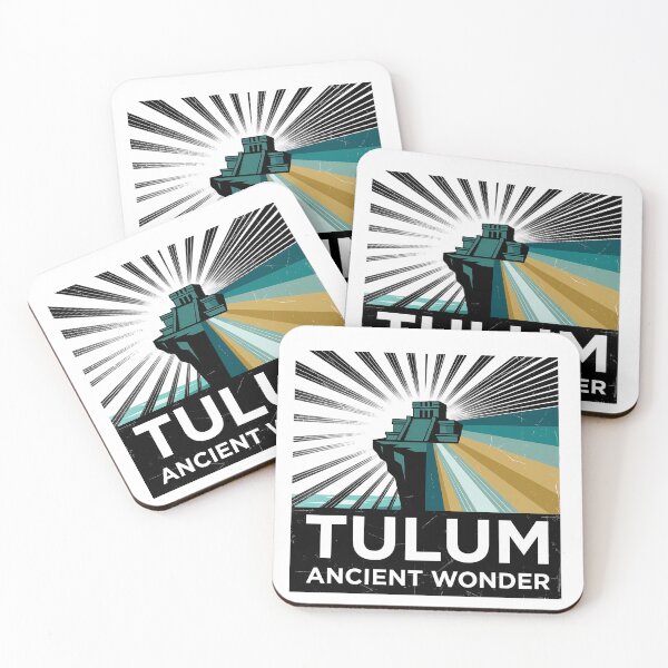 Item preview, Tulum Mexico Travel Souvenir - Playa Paraiso Beach & Maya Ruins Art designed and sold by OzzFrequency.