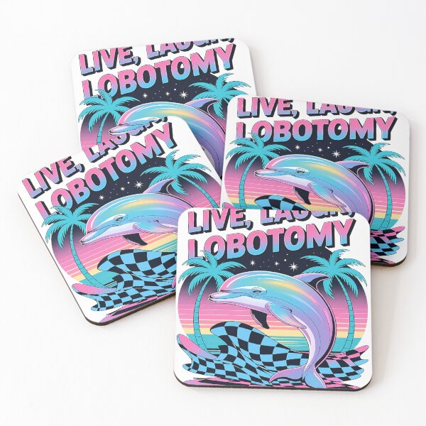 Item preview, Live Laugh Lobotomy Vaporwave Dolphin designed and sold by KireVeronica.