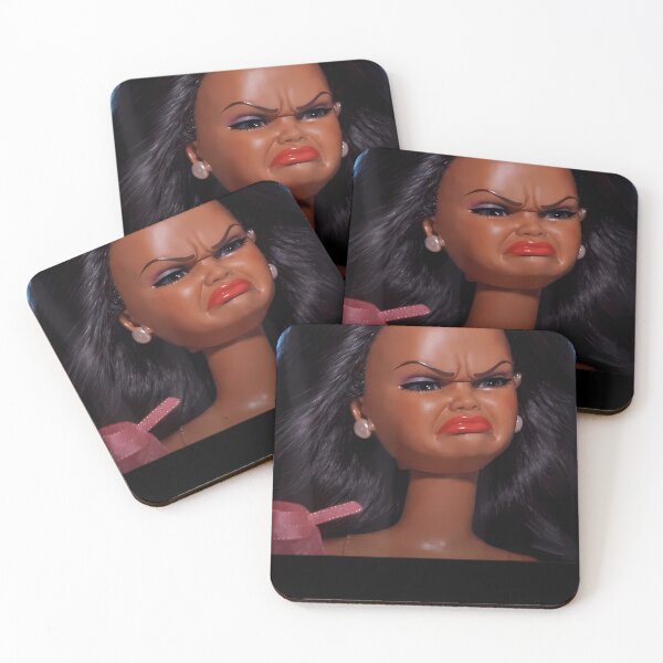 Item preview, Angry Disgusted Black Doll Face Meme Reaction Meme Funny designed and sold by AbsurdVibes.