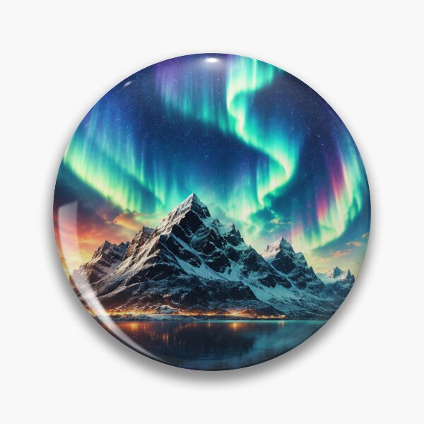Item preview, Aurora Over Frozen Peaks designed and sold by Aurora Visions.
