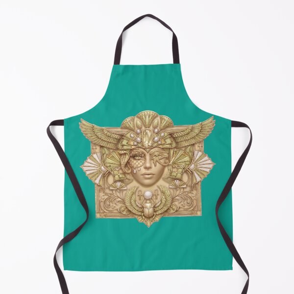 Item preview, Golden Egyptian Goddess Art Deco Portrait - Scarab & Eye of Horus designed and sold by sunbowjp stadio.