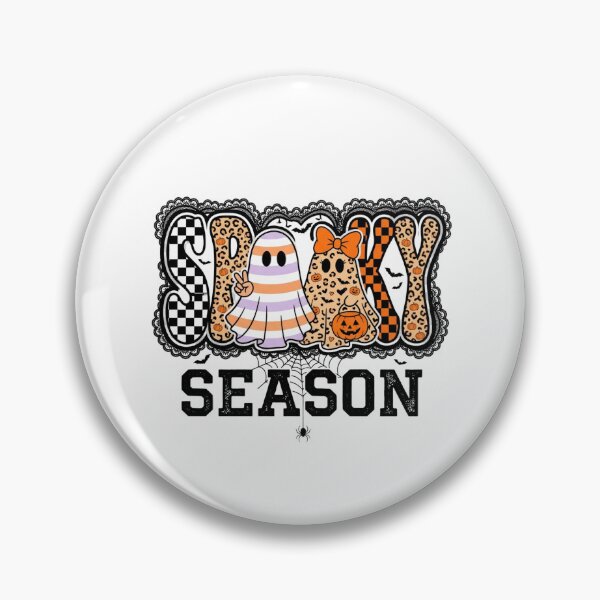 Item preview, Spooky Season Cute Ghosts Leopard Print Checkered Retro Halloween designed and sold by raedattia.