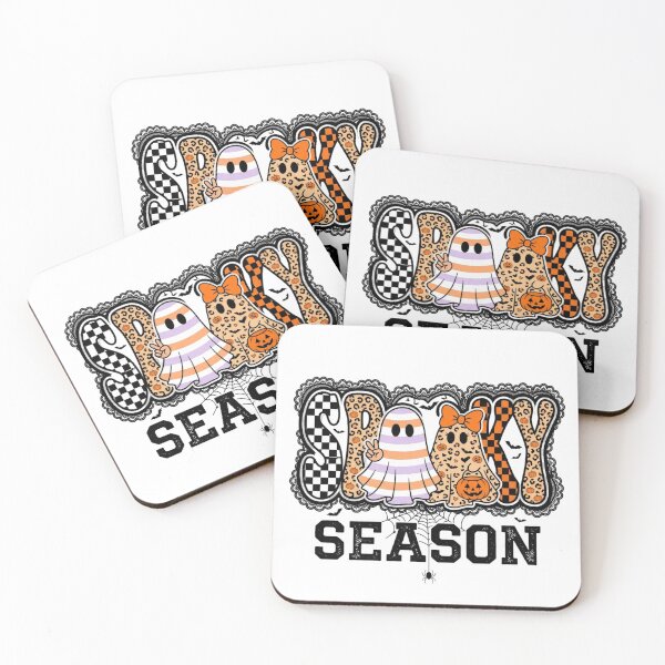 Item preview, Spooky Season Cute Ghosts Leopard Print Checkered Retro Halloween designed and sold by raedattia.