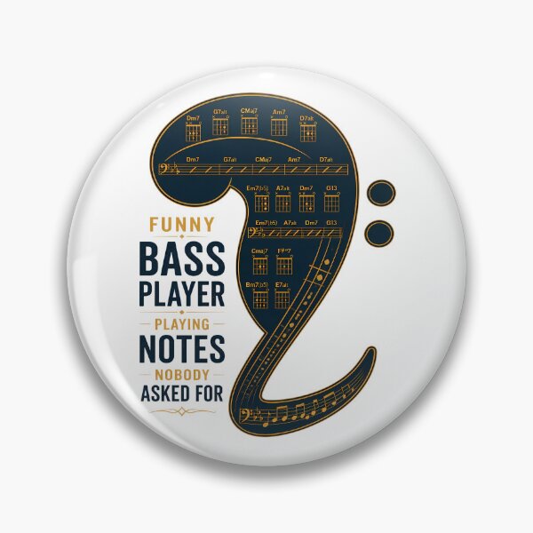 Item preview, Funny Bass Player Playing Notes Nobody Asked For designed and sold by Art-Arcade6.
