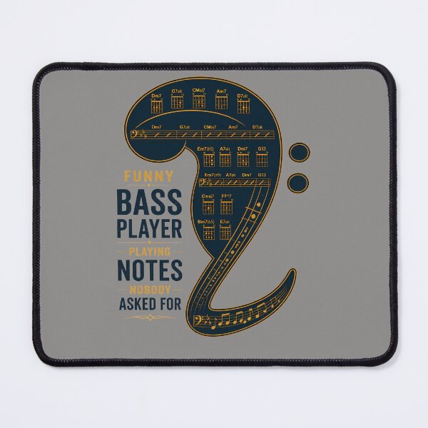Item preview, Funny Bass Player Playing Notes Nobody Asked For designed and sold by Art-Arcade6.