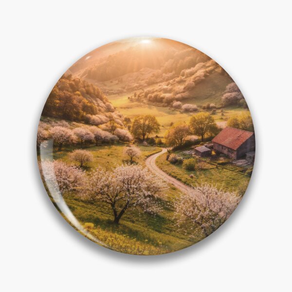 Item preview, Spring Valley Sunrise – Blossom Countryside Wall Art designed and sold by Yomere.