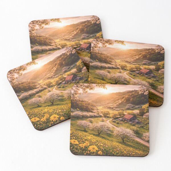 Item preview, Spring Valley Sunrise – Blossom Countryside Wall Art designed and sold by Yomere.