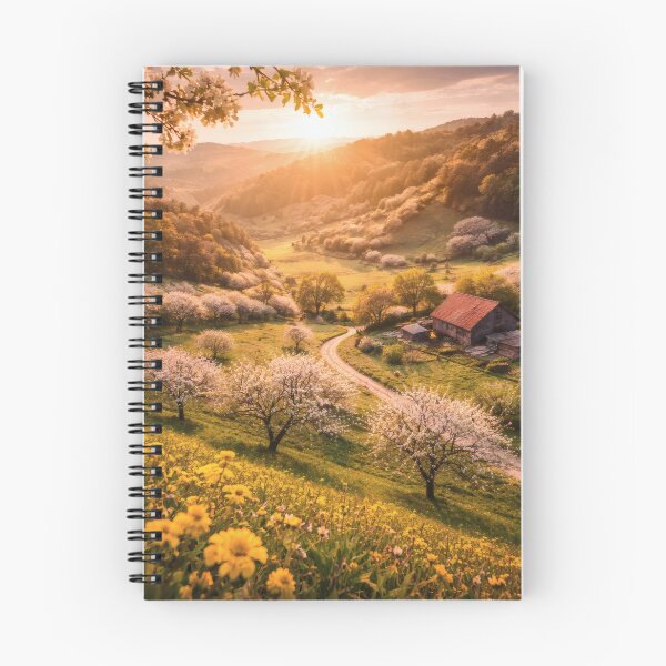 Item preview, Spring Valley Sunrise – Blossom Countryside Wall Art designed and sold by Yomere.