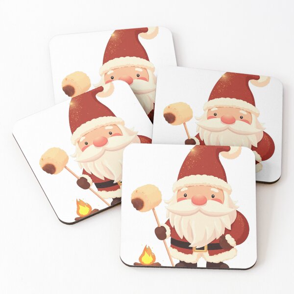 Item preview, Cute Santa Gnome Roasting Marshmallow Campfire designed and sold by lht6474.