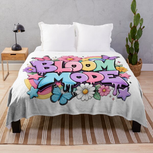 Item preview, BLOOM MODE Floral Graffiti Sticker | Vibrant Spring Flowers PNG | Cute Botanical Vinyl Decal | Groovy Nature Aesthetic designed and sold by Stylestickers55.