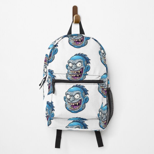 Item preview, Crazy Blue Zombie Head Cartoon Sticker 1 | Creepy Horror Mascot Illustration | Funny Undead Monster Face designed and sold by Bhaskar Digital Art.
