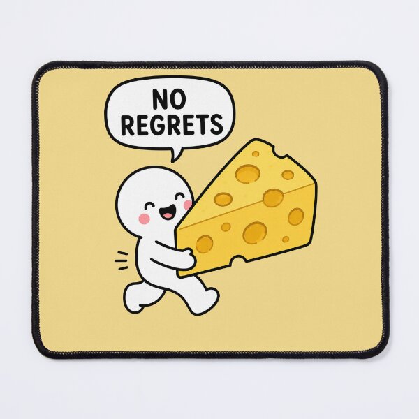 Item preview, No Regrets Cheese Lover Meme designed and sold by MonkiFlipp.