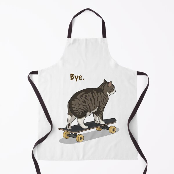 Item preview, Adiós. | Pegatina divertida de un gato patinando (meme) designed and sold by SoftPawsAtelier.