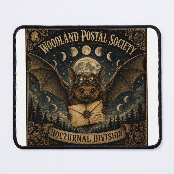 Item preview, Nocturnal Division Aviator Bat Courier designed and sold by Mosslume Studio.