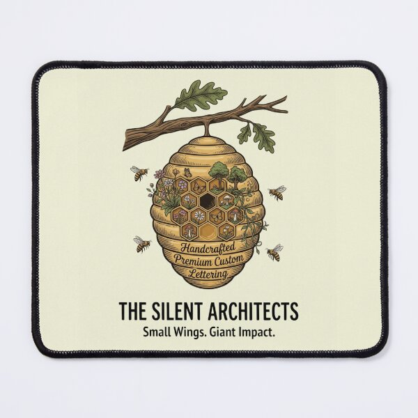 Item preview, The Silent Architects Bee Artwork | Premium Pollinator Nature Design designed and sold by Amr Darwish Graphic designer.