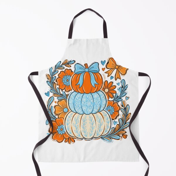 Item preview, Cute Stacked Pumpkins Blue Bow Floral Fall Autumn Harvest Graphic designed and sold by raedattia.