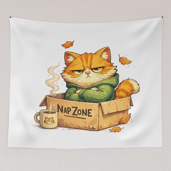 Item preview, Grumpy Orange Cat | Funny Cartoon Cat | Mood Mode ON | Cute Cat Illustration designed and sold by Rohinirohi029.