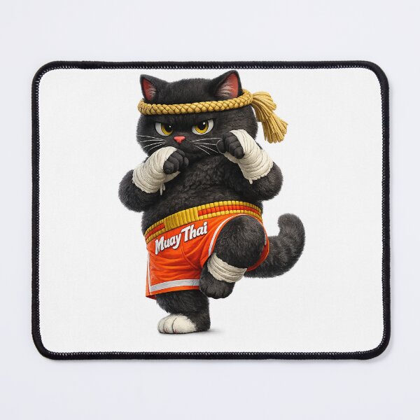 Item preview, Cute Muay Thai Cat Fighter | Funny Martial Arts Kitten Vintage Graphic designed and sold by Grump and Co.