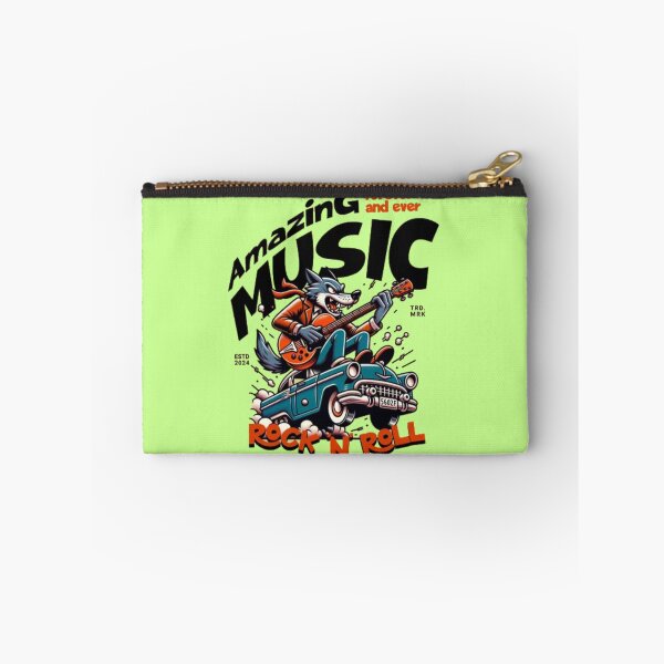 Item preview, Amazing Music Rock N Roll - Vintage Wolf Guitarist Riding Classic Car designed and sold by GenZFashion000.