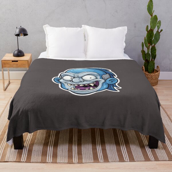 Item preview, Crazy Blue Zombie Head Cartoon Sticker 2 | Creepy Horror Mascot Illustration | Funny Undead Monster Face designed and sold by Bhaskar Digital Art.