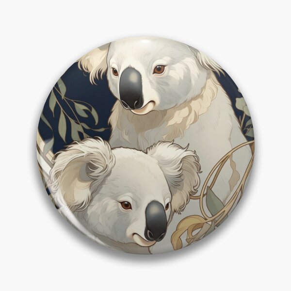 Item preview, White koalas Art deco designed and sold by CharmingFlowers.