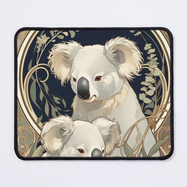 Item preview, White koalas Art deco designed and sold by CharmingFlowers.