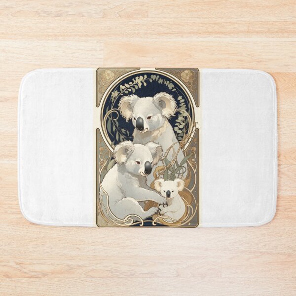 Item preview, White koalas Art deco designed and sold by CharmingFlowers.