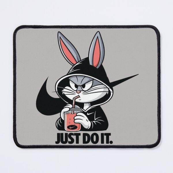 Item preview, Just Do It Cute Bunny Drinking Juice Funny Motivation Design designed and sold by RajDeals.