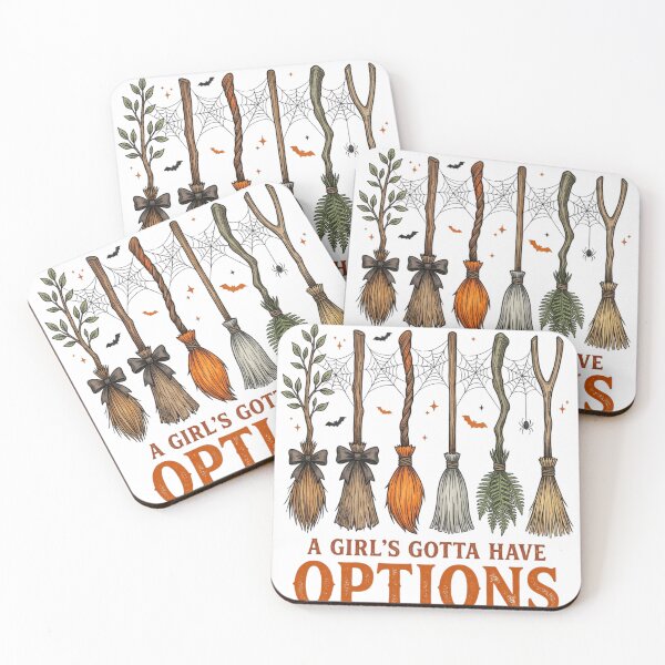 Item preview, A Girl's Gotta Have Options Funny Witch Brooms Halloween Spooky Season designed and sold by raedattia.