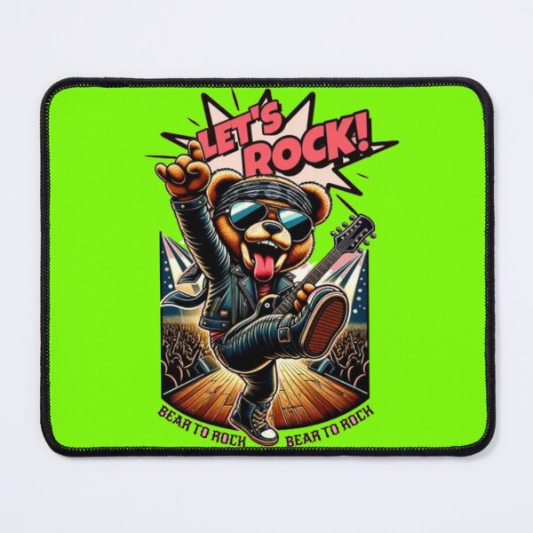 Item preview, Let's Rock - Cool Rockstar Teddy Bear Heavy Metal Guitarist designed and sold by GenZFashion000.