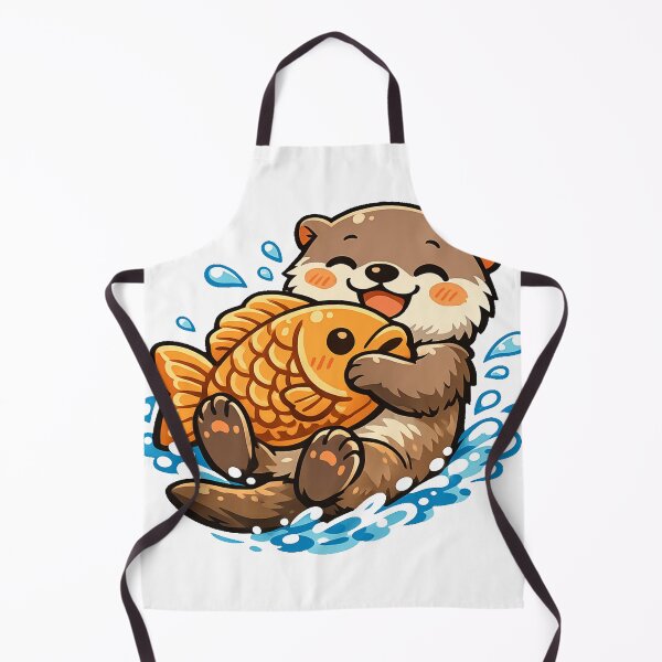 Item preview, Kawaii Otter Hugging Giant Taiyaki Sticker | Cute Japanese Snack Anime Animal Design designed and sold by kawaii animal store (in Japan).