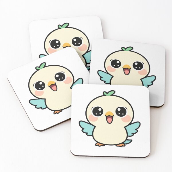 Item preview, Cute Cheerful Kawaii Colorful Bird Cartoon | Adorable Bird Sticker & Gift Design designed and sold by Rood Art Studio.