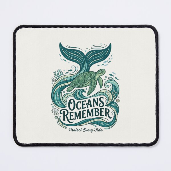 Item preview, Oceans Remember Sea Turtle Artwork designed and sold by Amr Darwish Graphic designer.