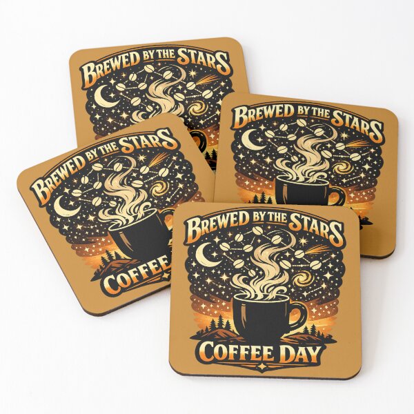 Item preview, Brewed by the Stars | Celestial Coffee Quote Art designed and sold by irfanshikh.