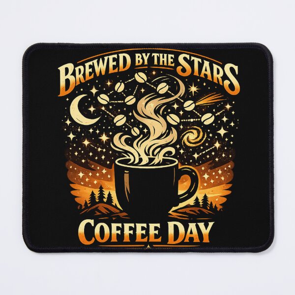 Item preview, Brewed by the Stars | Celestial Coffee Quote Art designed and sold by irfanshikh.