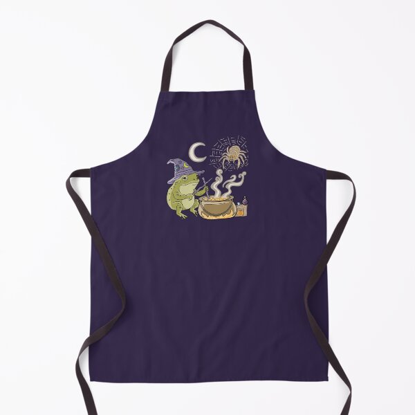 Item preview, Frog Wizard Brewing Potion Halloween Cauldron Cottagecore designed and sold by LeshanArt.