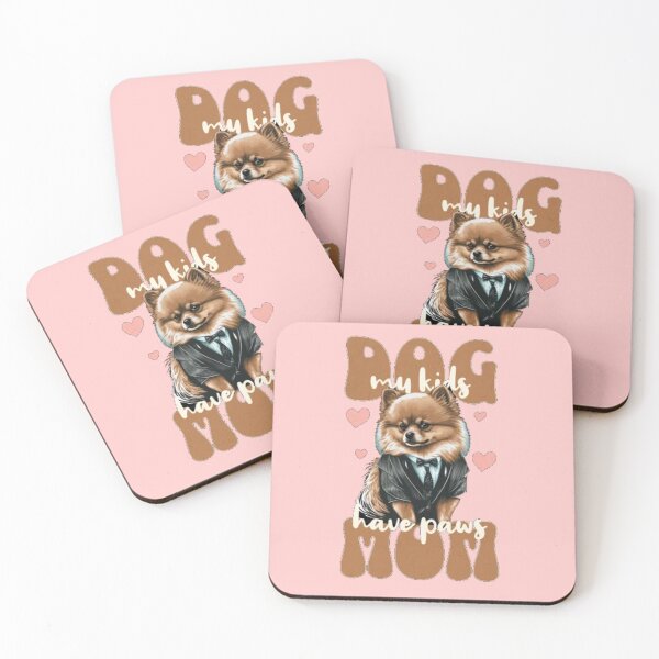 Item preview, My Kids Have Paws - Dapper Pomeranian Dog Mom Retro Typography Art designed and sold by GenZFashion000.