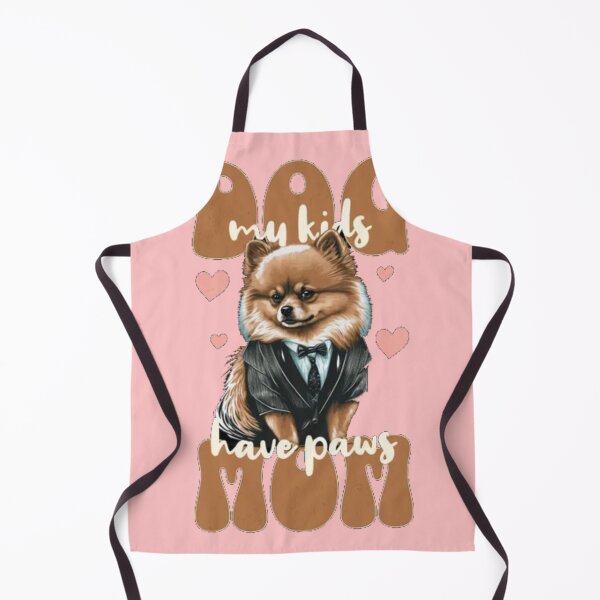 Item preview, My Kids Have Paws - Dapper Pomeranian Dog Mom Retro Typography Art designed and sold by GenZFashion000.