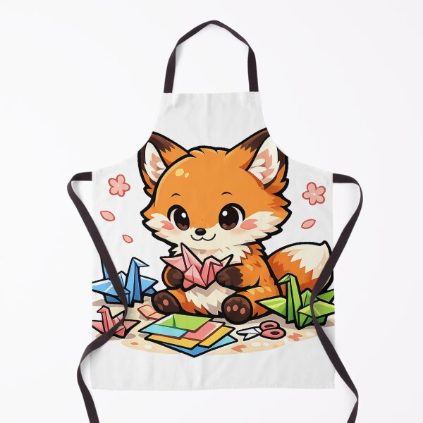 Item preview, Kawaii Fox Folding Origami Cranes Sticker | Cute Japanese Paper Craft Anime Art designed and sold by kawaii animal store (in Japan).