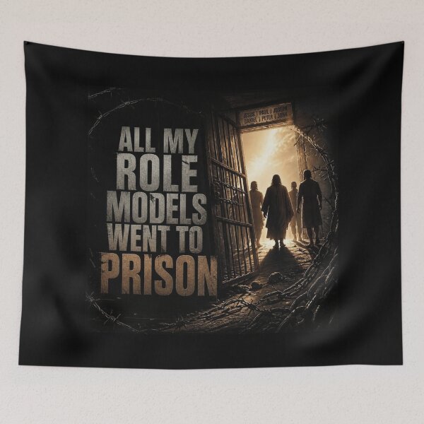 Item preview, All My Role Models Went to Prison T-Shirt | Christian Tee | Biblical Shirt designed and sold by Reverielook.