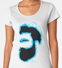 Man vector lightblue and black silhouette Women's Premium T-Shirt