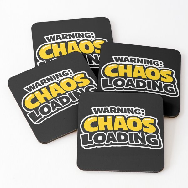 Item preview, Warning Chaos Loading Funny Chaos Quote Sticker designed and sold by Moonveil_Studio.