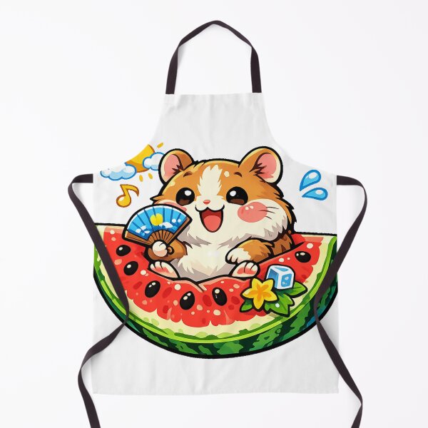 Item preview, Kawaii Hamster in Japanese Watermelon Slice Sticker | Cute Summer Anime Hamster Design designed and sold by kawaii animal store (in Japan).
