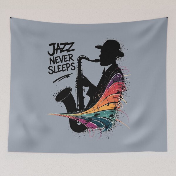 Item preview, Jazz Never Sleeps - International Jazz Day designed and sold by Art-Arcade6.