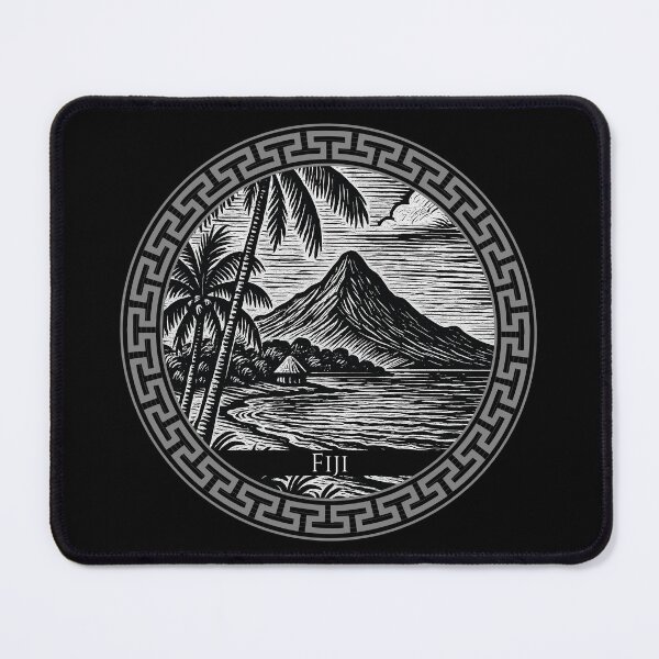 Item preview, Fiji Vintage Woodcut Art designed and sold by Thistle-TShop.
