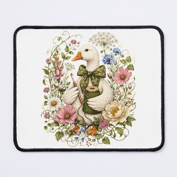 Item preview, Floral Knitting Goose Cottagecore designed and sold by JasKei-Designs.
