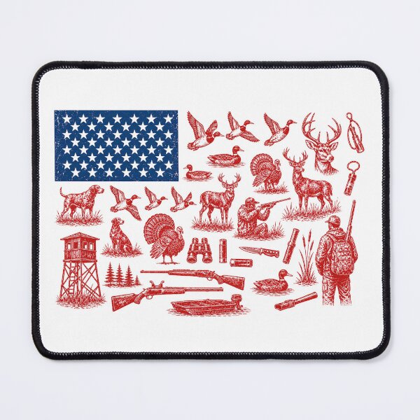 Item preview, USA Patriotic Retro Hunting Flag Design Trendy 250 Years USA Flag designed and sold by SjoyStudio.