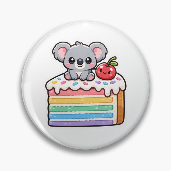 Item preview, Cute Koala Cake - Kawaii Birthday Sweet Treat Sticker designed and sold by AuraArtistica.