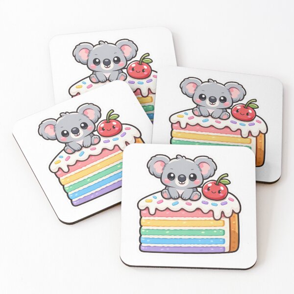 Item preview, Cute Koala Cake - Kawaii Birthday Sweet Treat Sticker designed and sold by AuraArtistica.