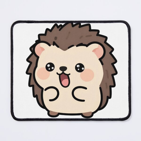Artikelvorschau, Niedlicher, aufgeregter Kawaii-Igel-Cartoon | Bezaubernder Igel-Aufkleber & Geschenkidee entworfen und verkauft von Rood Art Studio.